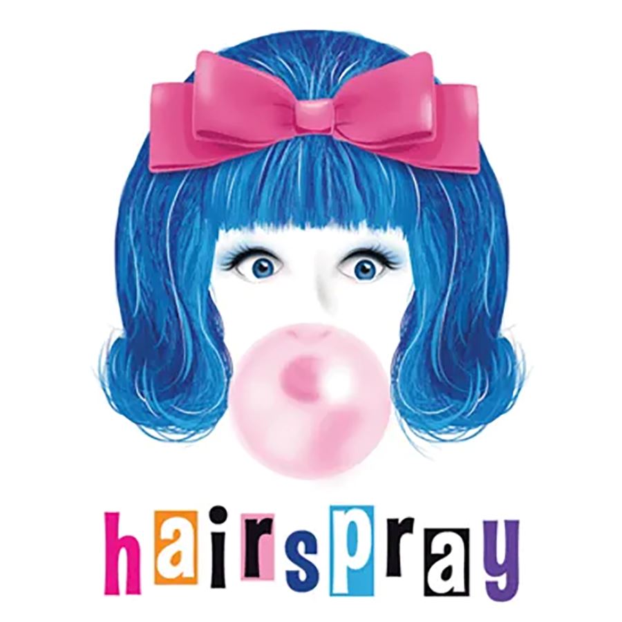 The Hairspray the Musical graphic for the show at the Little Theatre on the Square in Sullivan, Illinois